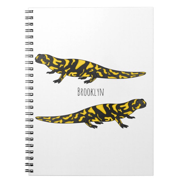 Cuaderno Ilustracion personalizado de salamandra tigre (Frente)