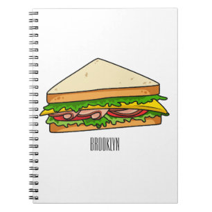 Cuaderno Ilustracion personalizado de sándwich