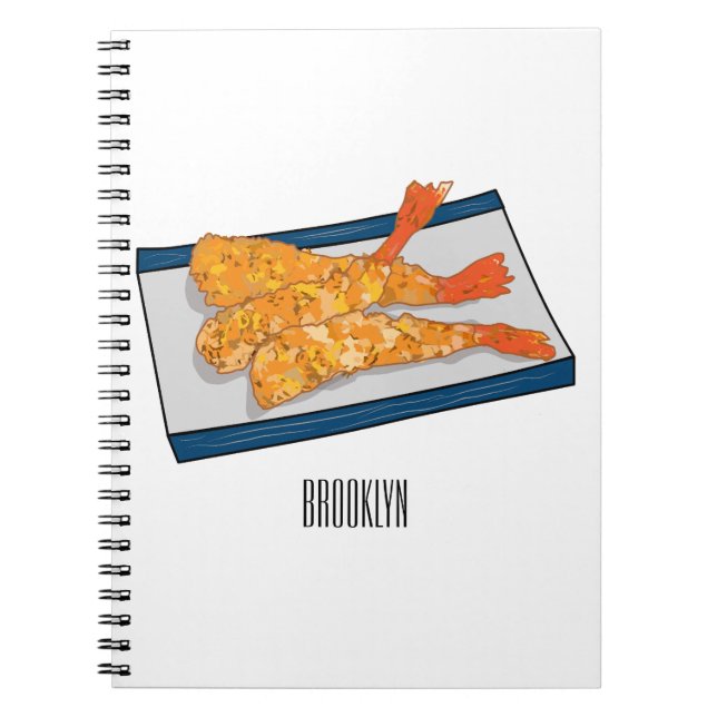 Cuaderno Ilustracion personalizado de tempura gambas (Frente)