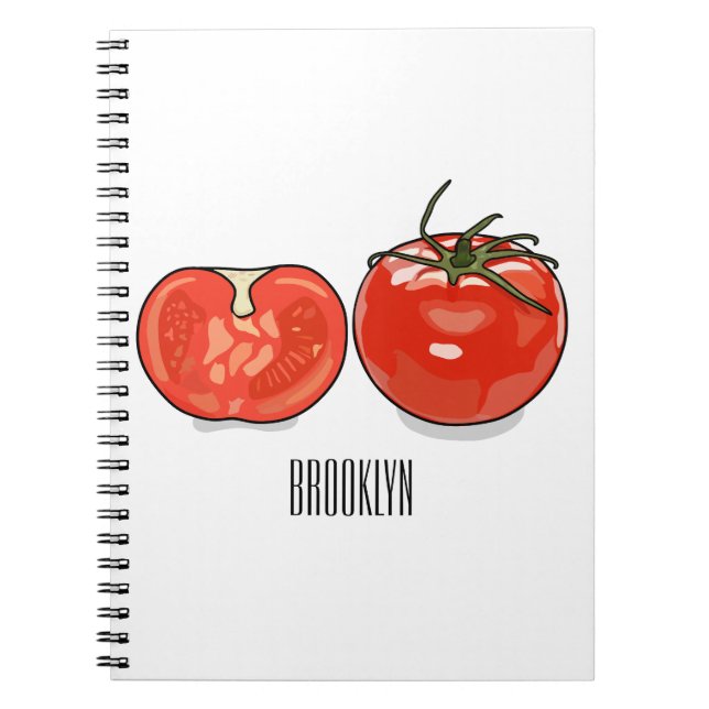 Cuaderno Ilustracion personalizado de tomate (Frente)