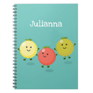 Cuaderno Ilustracion personalizado de tomates de cerezo