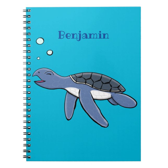 Cuaderno Ilustracion personalizado de tortuga marina de beb (Frente)