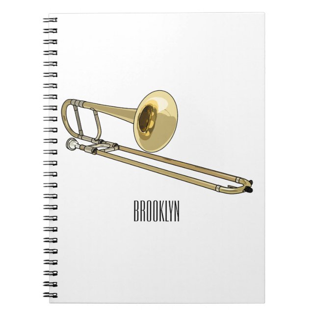 Cuaderno Ilustracion personalizado de Trombone (Frente)