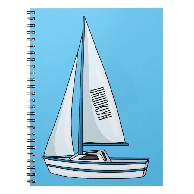 Cuaderno Ilustracion personalizado de velero (Frente)