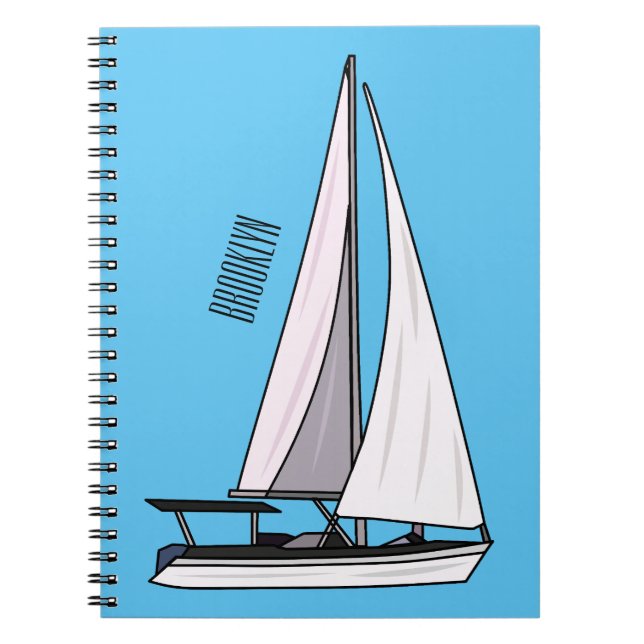 Cuaderno Ilustracion personalizado de velero (Frente)