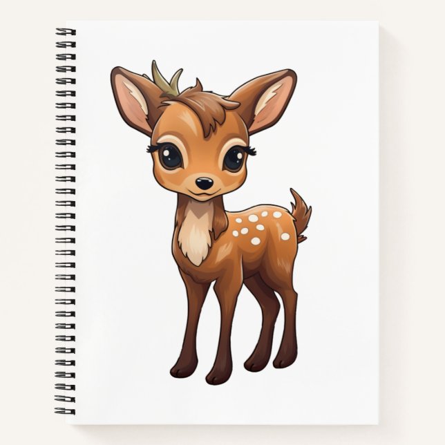 Cuaderno ilustracion personalizado de venado (Anverso)