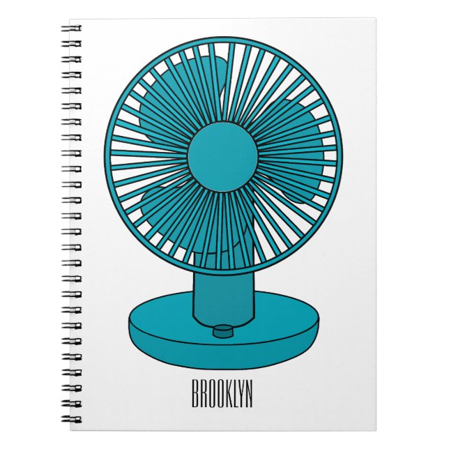 Cuaderno Ilustracion personalizado de ventilador (Frente)