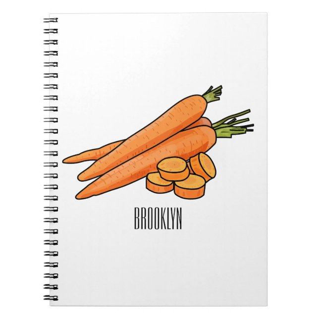 Cuaderno Ilustracion personalizado de zanahoria (Frente)