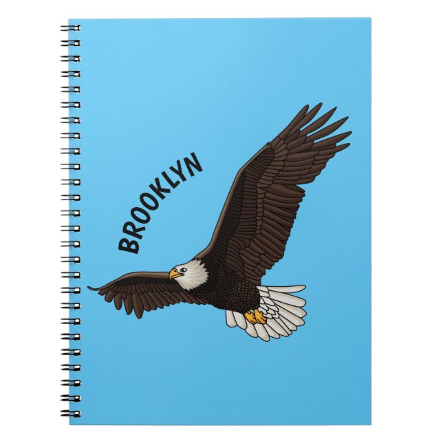 Cuaderno Ilustracion personalizado del águila calva (Frente)