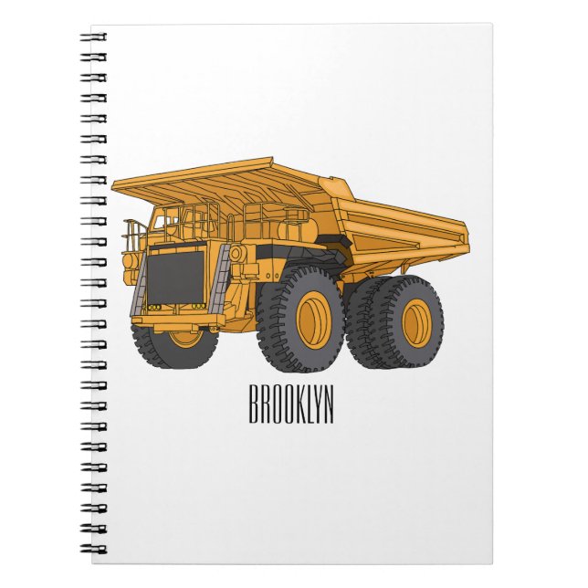 Cuaderno Ilustracion personalizado del camión de altura (Frente)