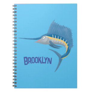 Cuaderno Ilustracion personalizado divertido de pez espada