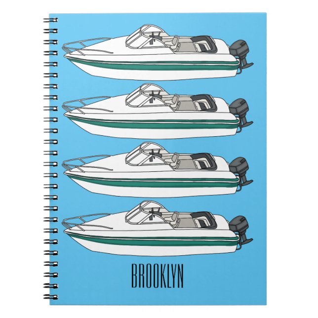 Cuaderno Ilustracion personalizado en motocicleta (Frente)