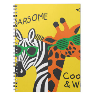 Cuaderno Ilustracion Personalizado Guay Zebra Giraffe