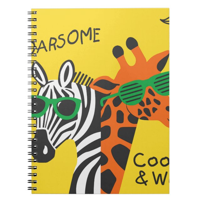 Cuaderno Ilustracion Personalizado Guay Zebra Giraffe (Frente)