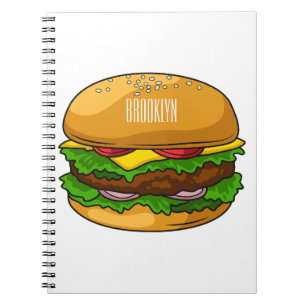 Cuaderno Ilustracion personalizado Hamburger