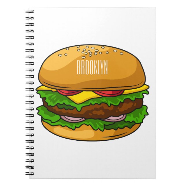 Cuaderno Ilustracion personalizado Hamburger (Frente)
