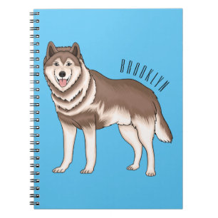 Cuaderno Ilustracion personalizado husky siberiano