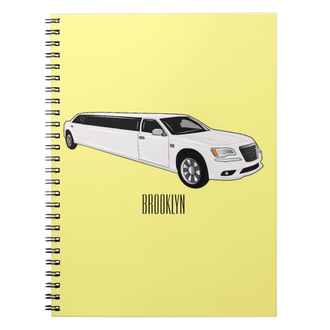 Cuaderno Ilustracion personalizado limusina (Frente)