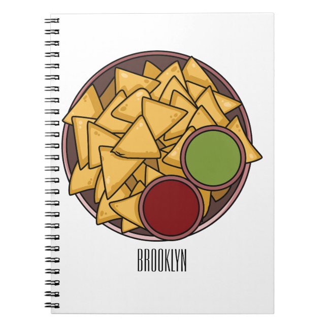 Cuaderno Ilustracion personalizado Nachos (Frente)