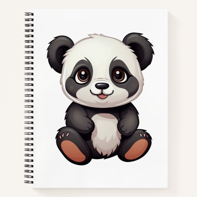 Cuaderno ilustracion personalizado panda (Anverso)