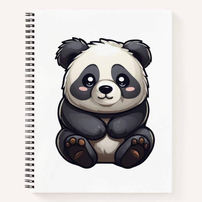 Cuaderno ilustracion personalizado panda (Anverso)