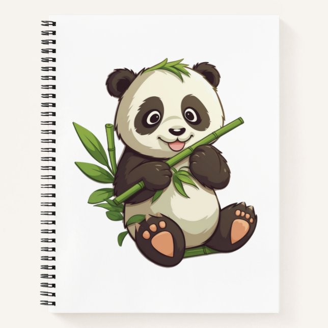 Cuaderno ilustracion personalizado panda (Anverso)