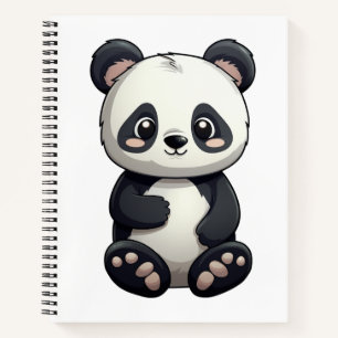 Cuaderno ilustracion personalizado panda