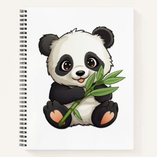 Cuaderno ilustracion personalizado panda