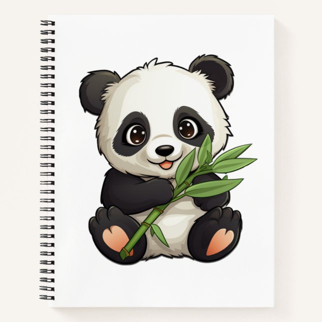 Cuaderno ilustracion personalizado panda (Anverso)