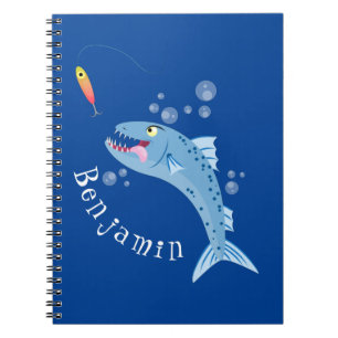 Cuaderno Ilustracion personalizado pescador hambriento de b
