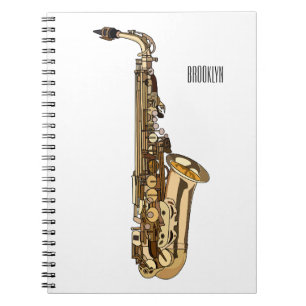 Cuaderno Ilustracion personalizado saxofón