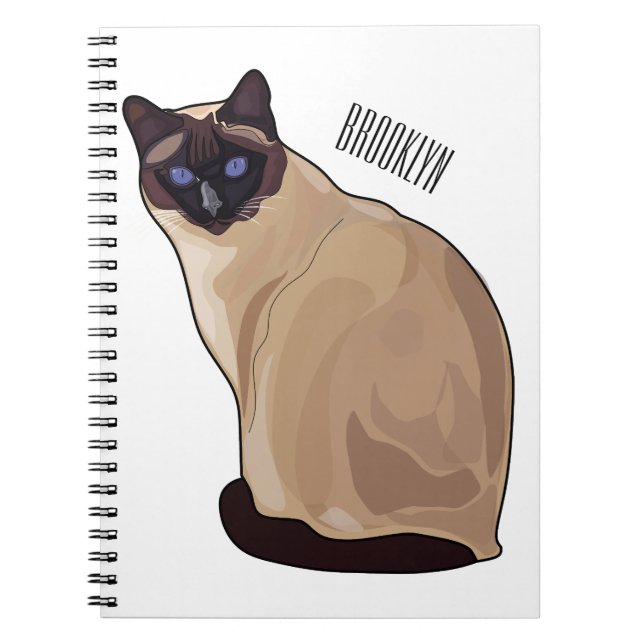 Cuaderno Ilustracion personalizado siamés (Frente)