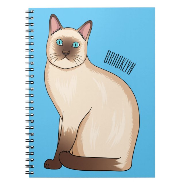 Cuaderno Ilustracion personalizado siamés (Frente)