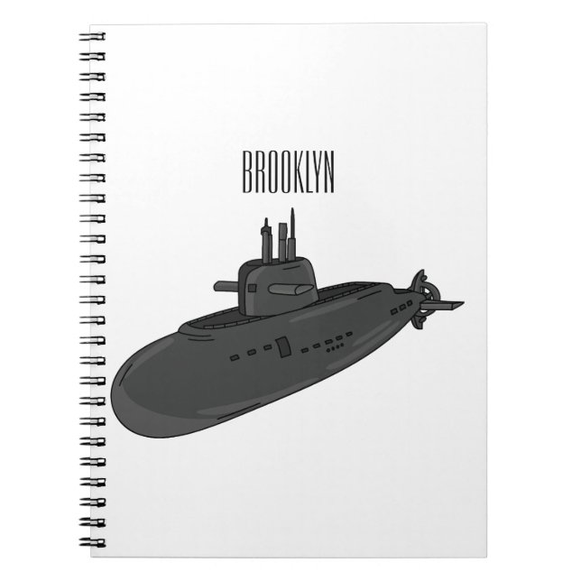 Cuaderno Ilustracion personalizado submarino (Frente)