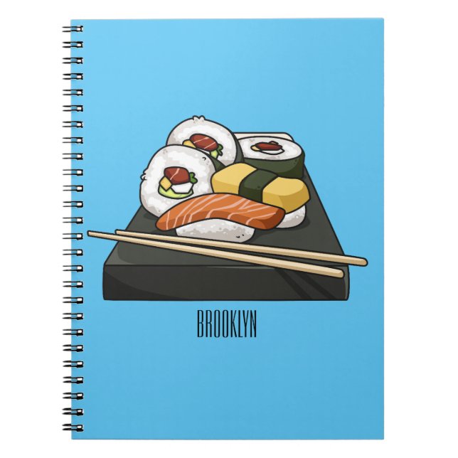 Cuaderno Ilustracion personalizado Sushi (Frente)