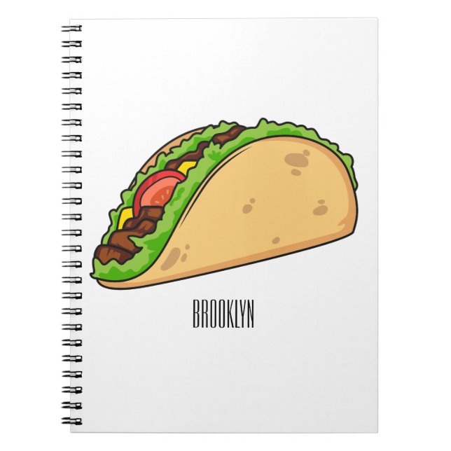 Cuaderno Ilustracion personalizado Taco (Frente)