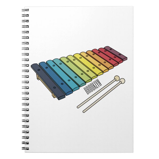 Cuaderno Ilustracion personalizado xilófono (Frente)
