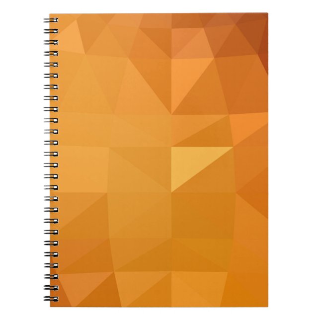 Cuaderno Ilustración poligonal naranja claro, que consiste (Frente)