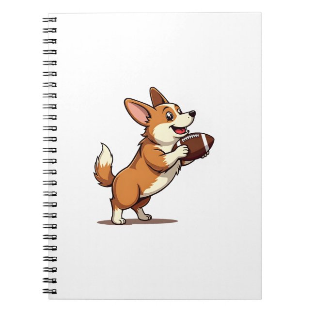 Cuaderno Ilustración Retro Deportiva de Perro de Fútbol Cor (Frente)