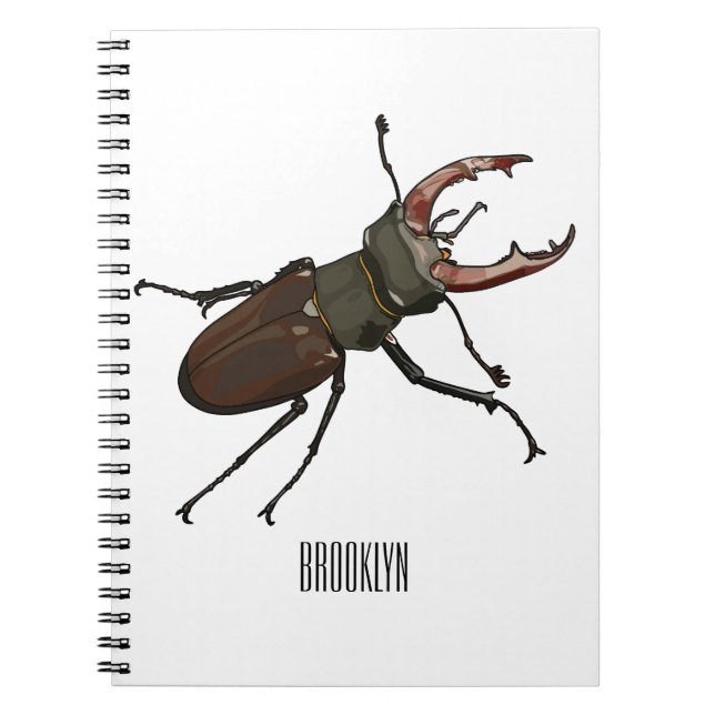 Cuaderno Ilustracion Stag beetle personalizado (Frente)