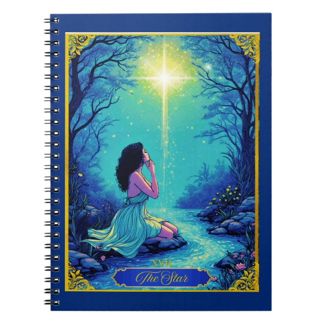 Cuaderno Ilustracion Tarot Card, La Estrella (Frente)