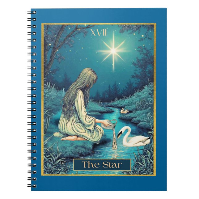 Cuaderno Ilustracion Tarot Card, La Estrella (Frente)