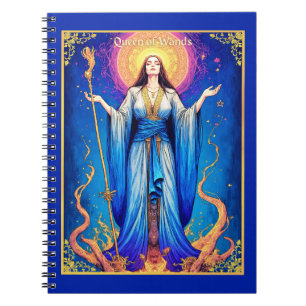 Cuaderno Ilustracion Tarot Card, Reina de las varas