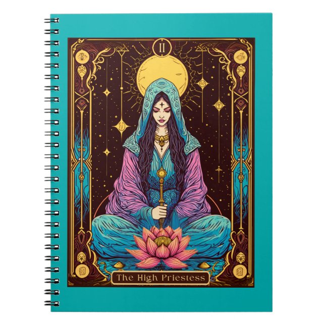 Cuaderno Ilustracion Tarot, la alta sacerdotisa (Frente)