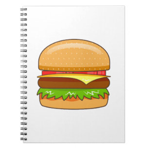 Cuaderno Ilustración vectorial de hamburguesa