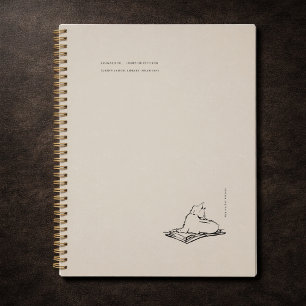 Cuaderno Ilustración Vintage de Gato Dark Academia
