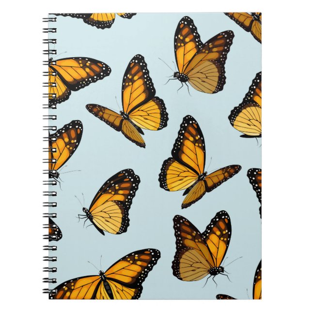 Cuaderno Ilustracion Vintage de las mariposas monarcas colo (Frente)