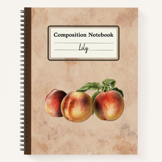 Cuaderno Ilustracion vintage de Peaches Comp Personalizado (Anverso)