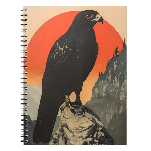 Cuaderno Ilustracion vintage del Halcón Negro (Frente)