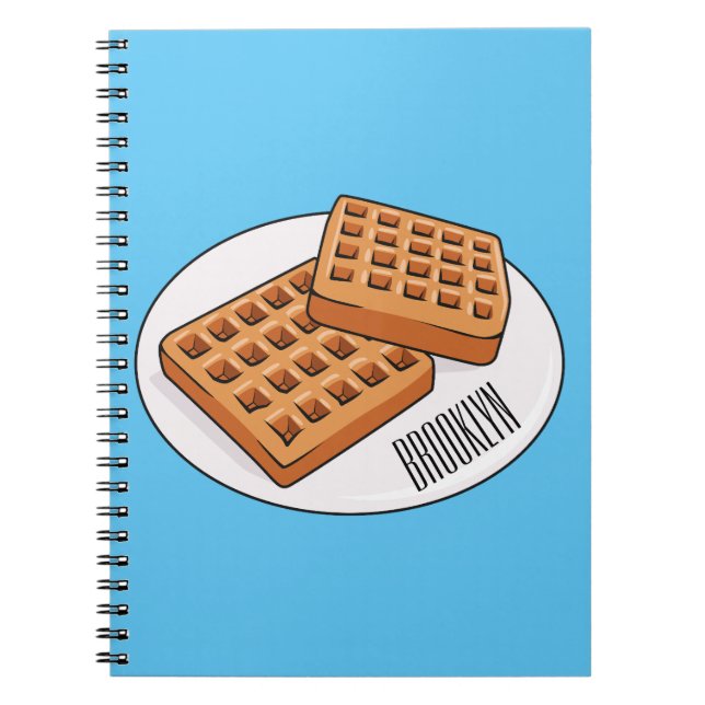 Cuaderno Ilustracion Waffle personalizado (Frente)